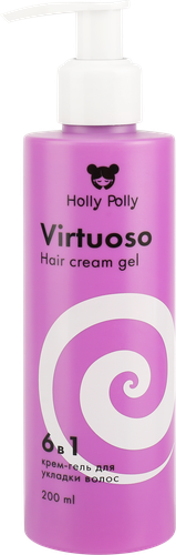 Крем-гель для укладки волос HOLLY POLLY Virtuoso 6в1, 200мл, вид