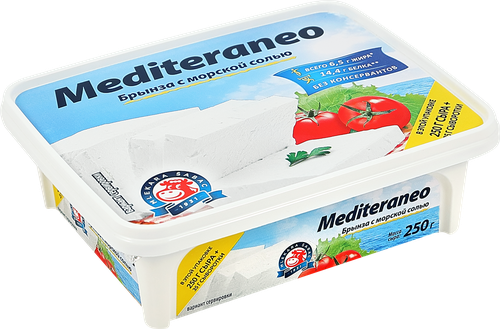 Сыр MLEKARA SABAC Mediteraneo Брынза морская соль 22%, без змж, 285г, детальное фото