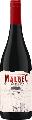Вино ZIO MARIO Malbec Апулия красное полусухое, 0.75л, фото