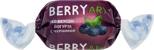 Конфеты желейные BERRYART со вкусом йогурта и черники, глазированные, весовые, детальное фото