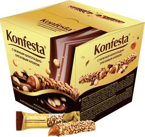 Конфеты KONFESTA с шоколадно-ореховым кремом, 150г, изображение