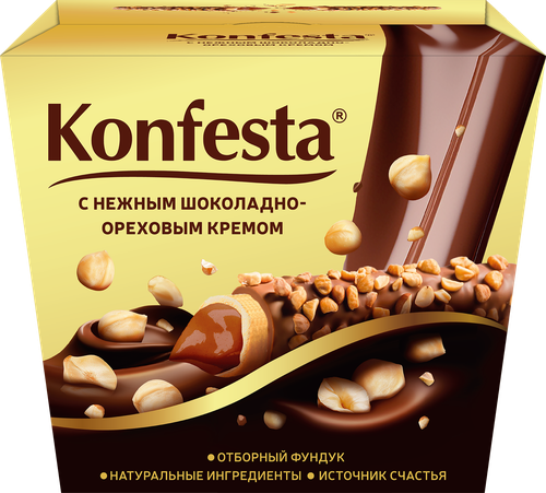 Конфеты KONFESTA с шоколадно-ореховым кремом, 150г, фото
