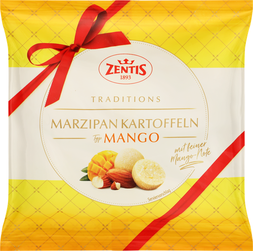 Изделие кондитерское ZENTIS Марципановая картошка со вкусом манго, 100г, изображение