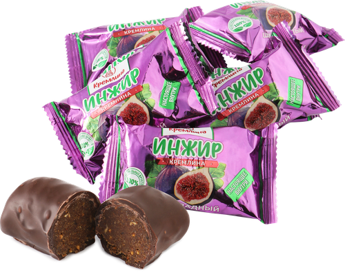 Конфеты КРЕМЛИНА из инжира в шоколаде, весовые, вид