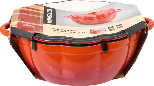 Кастрюля HOMECLUB Pumpkin, эмалированное покрытие, 2.8л, Арт. CPE-02, фото
