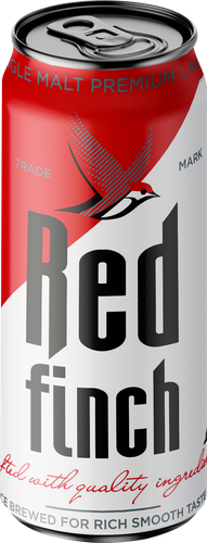 Пиво светлое RED FINCH пастеризованное 4,4%, 0.45л, вид