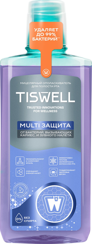 Ополаскиватель для полости рта TISWELL мицеллярный, 500мл, крупный план