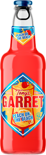 Напиток пивной TONY'S GARRET Hard Peach on the Beach пастеризованный 4,6%, 0,4л, картинка