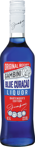 Ликер десертный GAMBINI Blue Curacao 23%, 0.5л