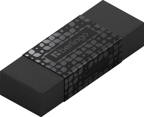 Ластик BERLINGO DoubleBlack, прямоугольный, 5х1,8х1см, картинка