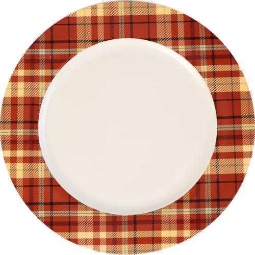 Тарелка обеденная HOMECLUB Plaid, 26,6см, фарфор, Арт. ED-p1, изображение