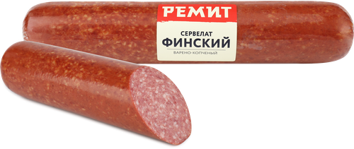 Колбаса варено-копченая РЕМИТ Сервелат Финский, весовой, изображение
