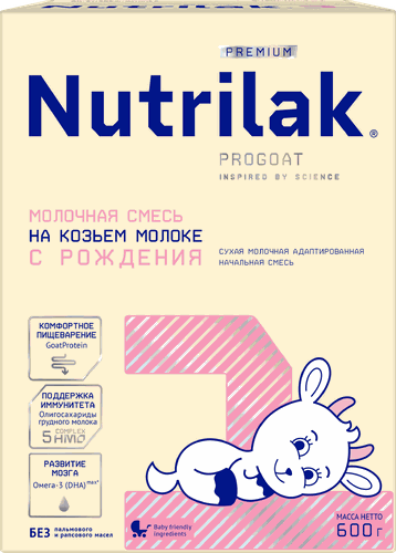 Смесь молочная NUTRILAK 1 Premium на козьем молоке, адаптированная, с 0 месяцев, 600г, фотография