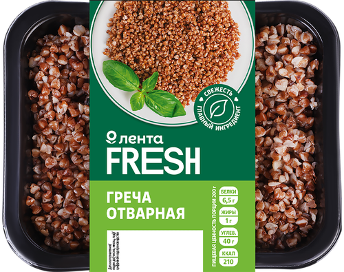 Греча отварная ЛЕНТА FRESH, 200г, детальное фото
