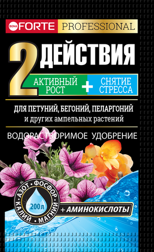 Удобрение для петуний и других ампельных растений BONA FORTE, 100г, детальное фото