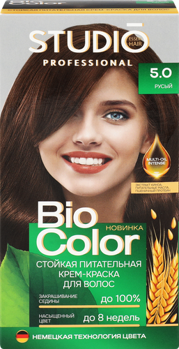 Краска для волос STUDIO Biocolor 5.0 Русый, 115мл, картинка