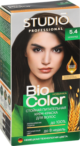 Краска для волос STUDIO Biocolor 5.4 Шоколад, 115мл, крупный план