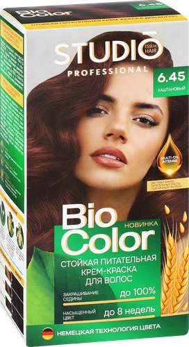 Краска для волос STUDIO Biocolor 6.45 Каштановый, 115мл, картинка