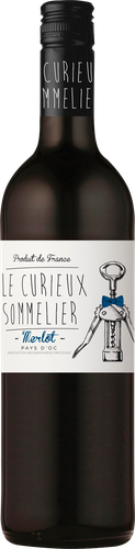 Вино LE CURIEUX SOMMELIER Мерло сортовое выдержанное красное сухое, 0.75л