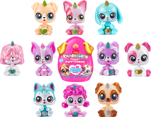 Игровой набор-сюрприз ZURU Rainbocorns Pocket Puppycorn S1 с аксессуарами, в ассортименте, большой, крупный план