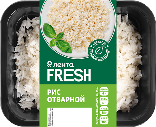 Рис отварной ЛЕНТА FRESH, 200г, фотография