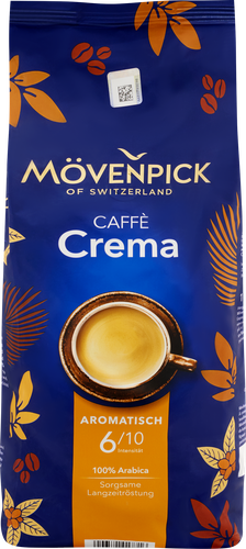 Кофе зерновой MÖVENPICK Of Switzerland Caffe Crema натуральный жареный, 1кг, вид