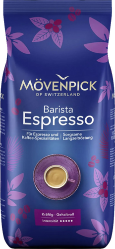 Кофе зерновой MÖVENPICK Of Switzerland Espresso натуральный жареный, 1кг, детальное фото