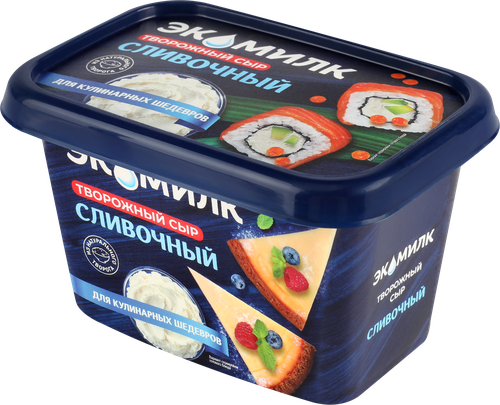 Сыр творожный ЭКОМИЛК 60%, без змж, 350г, фото