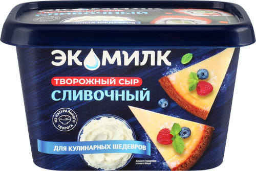 Сыр творожный ЭКОМИЛК 60%, без змж, 350г, фото