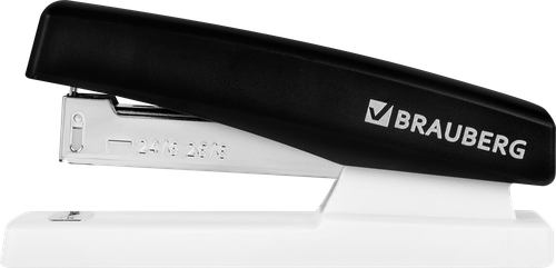 Степлер BRAUBERG N10, SX-19, до 12 листов, с антистеплером, черный, в 
ассортименте, Арт. 228587, картинка
