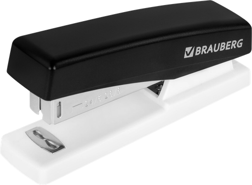 Степлер BRAUBERG N10, SX-19, до 12 листов, с антистеплером, черный, в 
ассортименте, Арт. 228587, фото