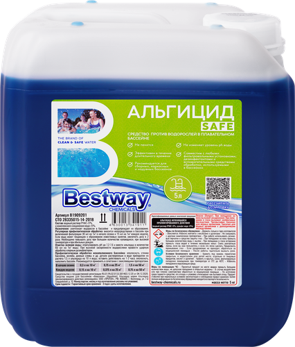 Альгицид для бассейна BESTWAY CHEMICALS против зелени и водорослей, Арт. B1909201, 5л, фото