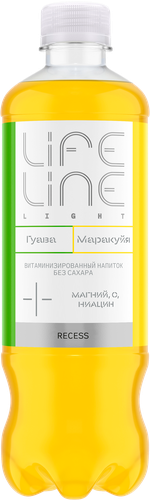 Напиток LIFELINE Recess Light Витаминизированный со вкусом гуавы и маракуйи, 0.5л, картинка