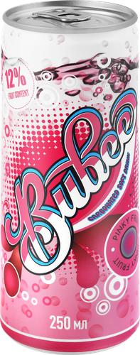 Напиток BUBEE Pinky Fruit сильногазированный, 0.25л, фотография
