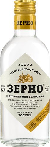 Водка ЗЕРНО Натуральная зерновая 40%, 0.25л
