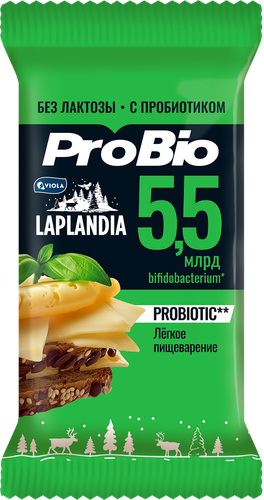 Сыр полутвердый LAPLANDIA ProBio+ с пробиотиком 45%, без змж, 180г, фотография