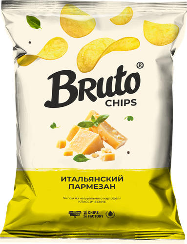 Чипсы картофельные BRUTO Итальянский пармезан, 120г, фото