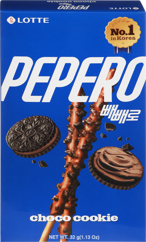 Соломка PEPERO Choco Cookie, в глазури с крошками печенья, 32г, вид