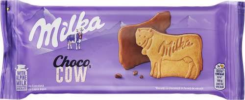 Печенье MILKA Чоко Коу, покрытое молочным шоколадом, 120г, фотография