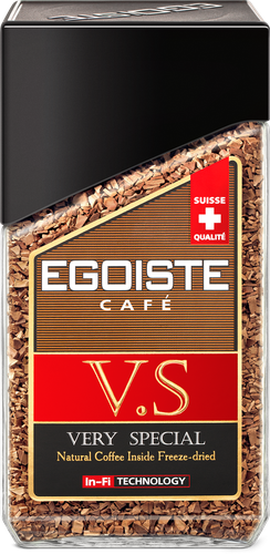 Кофе молотый в растворимом EGOISTE V.S. Кенийская арабика сублимированный, 100г, вид