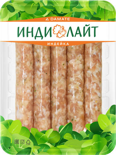 Колбаски из индейки ИНДИЛАЙТ Барбекю, 350г, вид