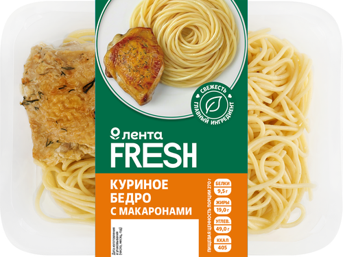 Курица с макаронами ЛЕНТА FRESH, 270г, вид
