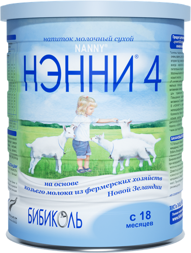 Напиток молочный НЭННИ 4 на основе козьего молока, с 18 месяцев, 800г, крупный план