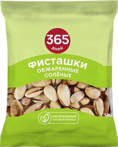 Фисташки 365 ДНЕЙ жареные соленые, 100г, крупный план