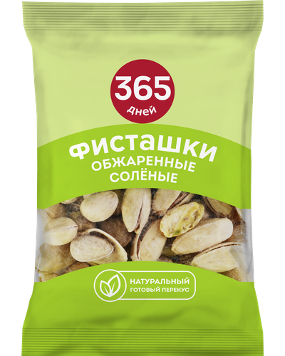 Фисташки 365 ДНЕЙ жареные соленые, 60г, вид