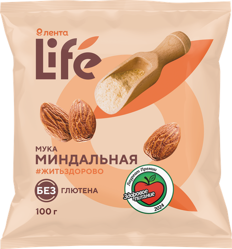 Мука миндальная ЛЕНТА LIFE, 100г, фото