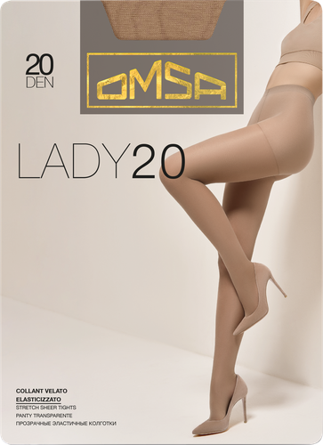 Колготки женские OMSA Lady, 20 den caramello 4, фотография