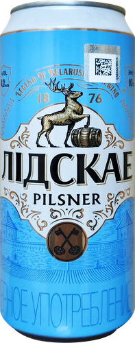 Пиво светлое ЛИДСКОЕ Пилснер пастеризованное 4,2%, 0,45л