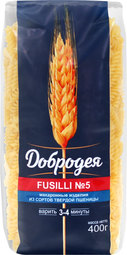Макароны ДОБРОДЕЯ Fusilli №5 группа А высший сорт, 400г, фото