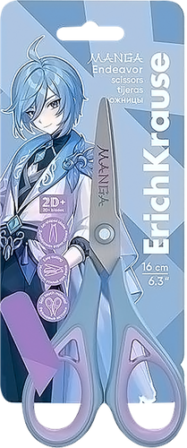 Ножницы ERICHKRAUSE Endeavor Manga, 16см, в ассортименте, изображение